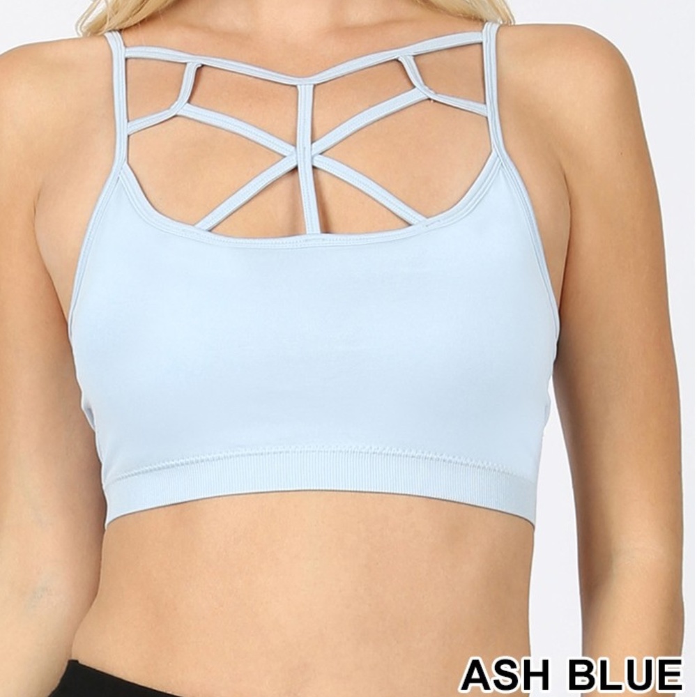 Plus Size Seamless Web Detail Front Bralette With